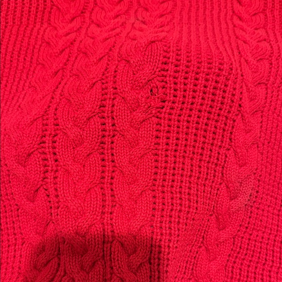 Christian Dior Men's 1980s Vibrant Red CableKnit Crew Neck Refined Sweater Large - Picture 9 of 15